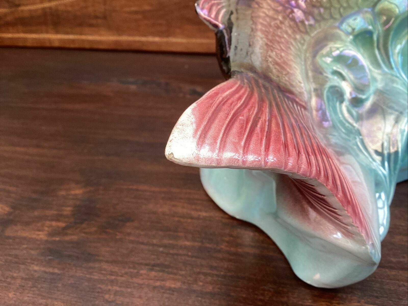 Huge Jema Of Holland Vintage Rainbow Lustre Trout. 343. photo vintage