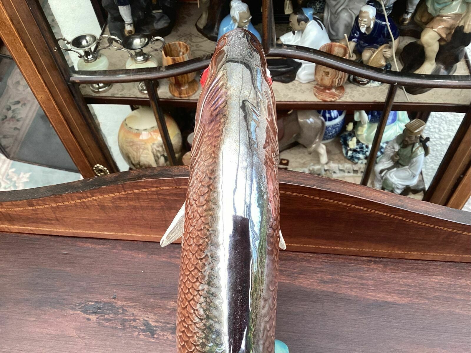 75.0 Huge Jema Of Holland Vintage Rainbow Lustre Trout. 343. photo