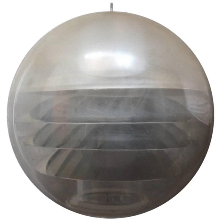 Poul Henningsen / Verner Panton Style Large Ceiling Lamp In Plexiglas