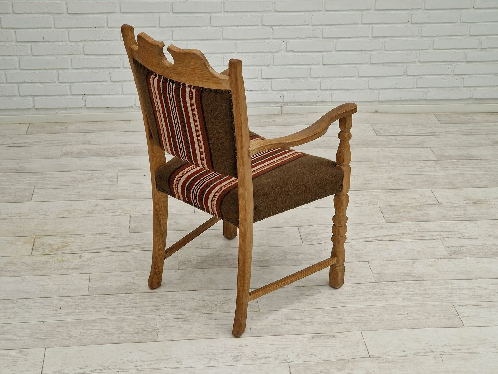 1960s, Danish Design, Armchair, Oak Wood, Furniture Wool. photo buy