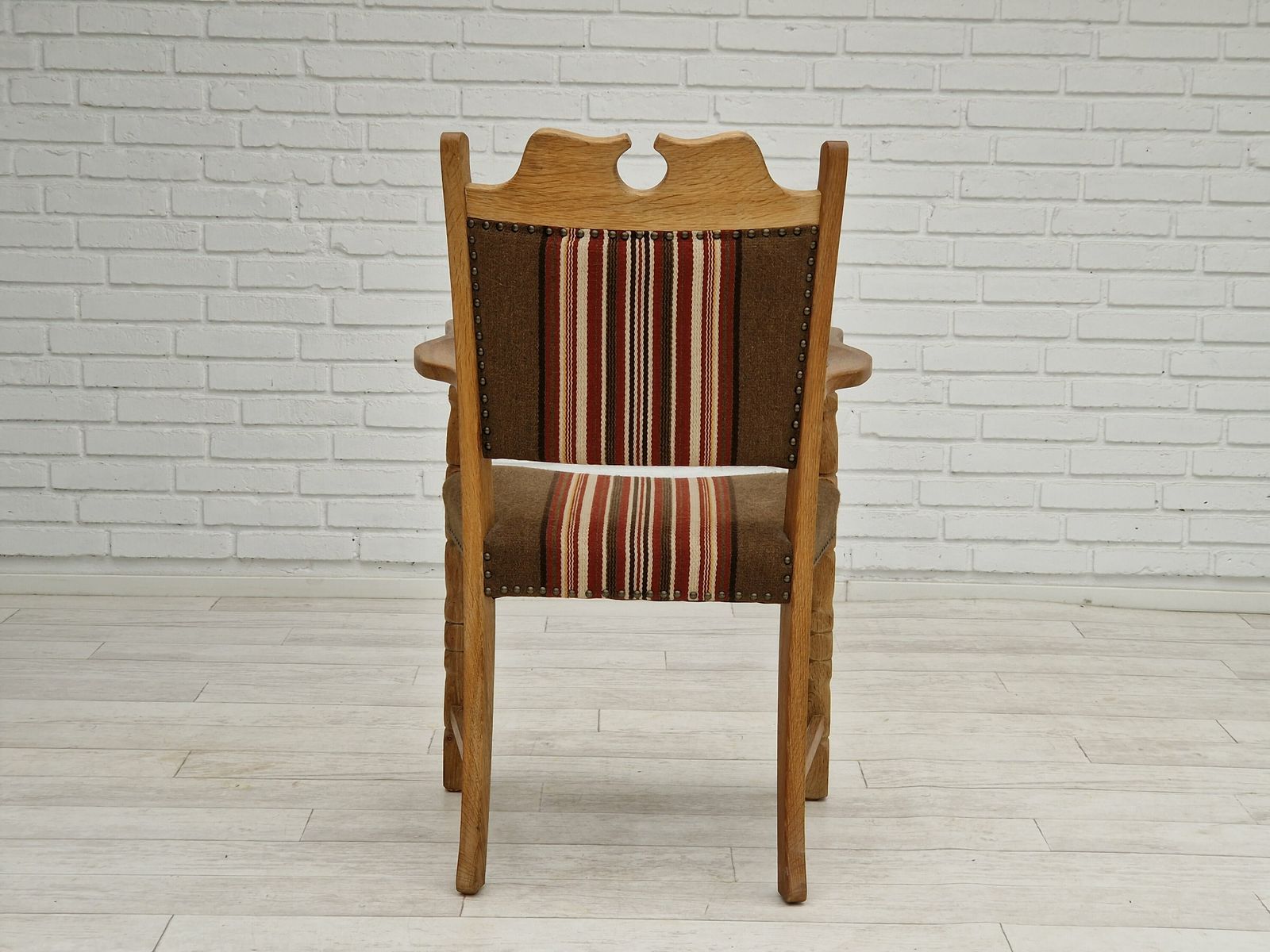 photo for sale 1960s, Danish Design, Armchair, Oak Wood, Furniture Wool.