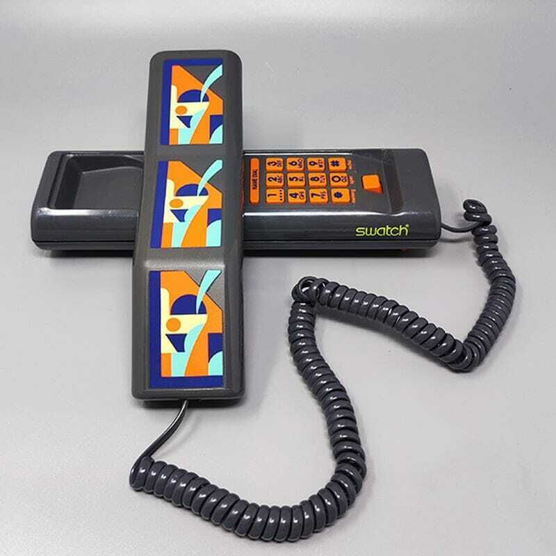 1980s Gorgeous Swatch Twin Phone "Deco" With The Original Box. Memphis Style photo 943.0