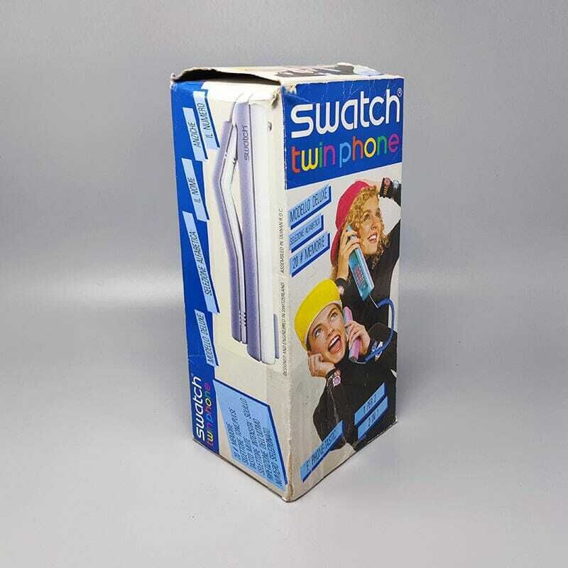 Home Decor 1980s Gorgeous Swatch Twin Phone "Deco" With The Original Box. Memphis Style photo