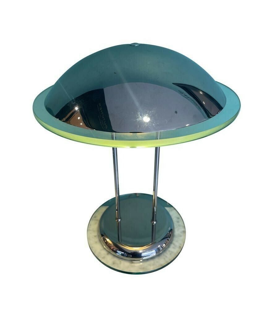 photo furniture A Pair Of Art Deco Style Chrome And Glass Lamps By Herda