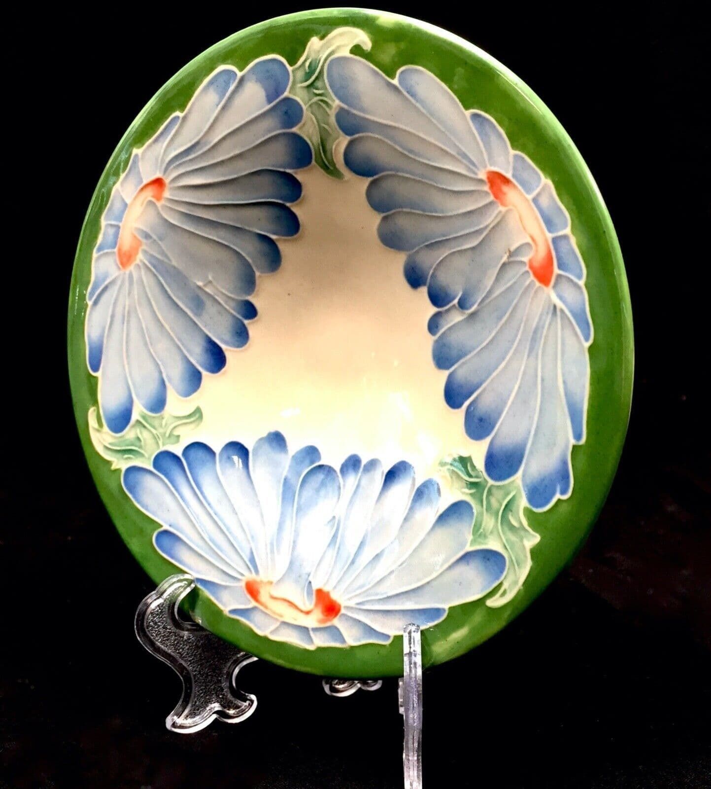 Lise B Moorcroft   Pottery Pin Dish Bowl Signed Lbm   Moorland Chelsea Works photo for sale