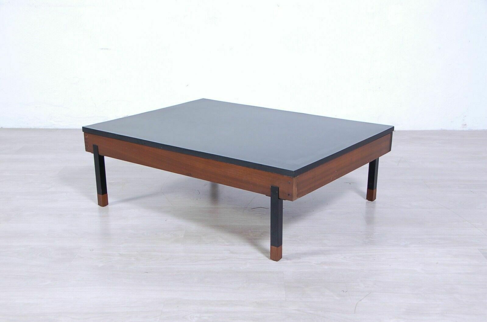 Vintage Coffee Table Design 50s 60s Two Tone Wood Iron Formica