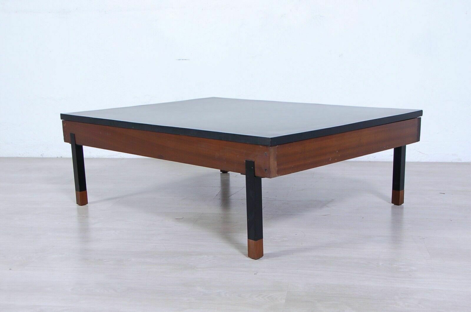 Vintage Coffee Table Design 50s 60s Two Tone Wood Iron Formica photo vintage