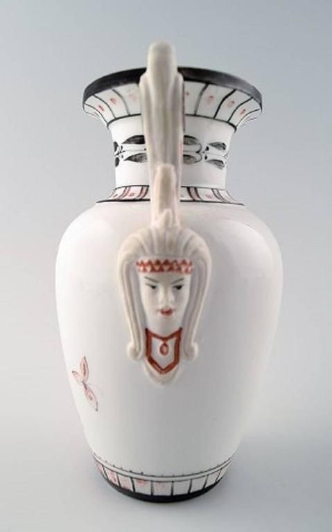 Rare Royal Copenhagen Vase, Egyptian Style, Historicism, 1860s 1870s photo furniture