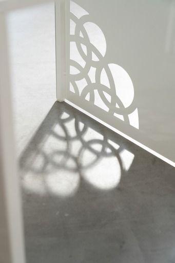 Coffee Tables In White Lacquered Iron, With Circular Laser Cut Engravings, Set Of 2, 2013s photo furniture