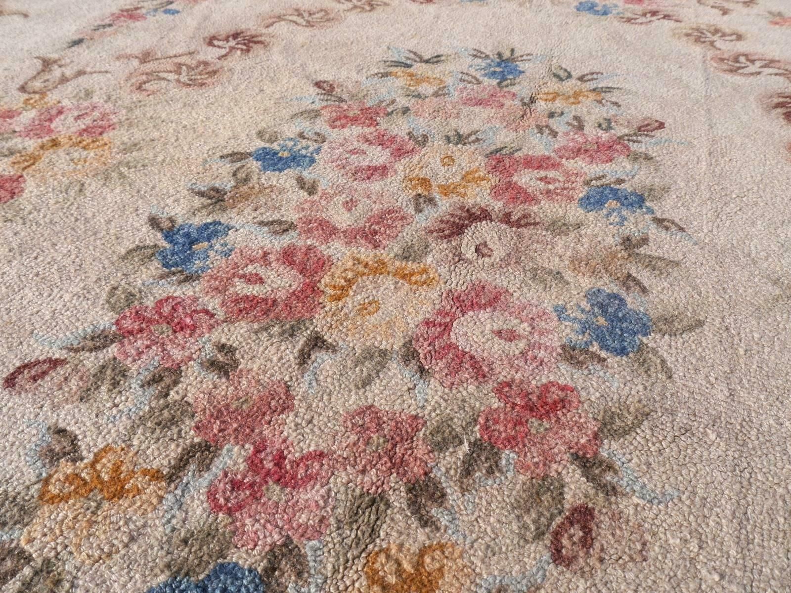 1920s Needlepoint European Rug Arts And Crafts Period/Savonnerie Design photo Textiles