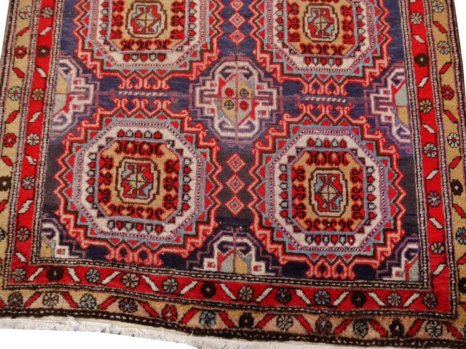 Textiel Loper Kaukasisch Tapijt Vintage Azeri Turkmeens Design Djoharian Collection photo