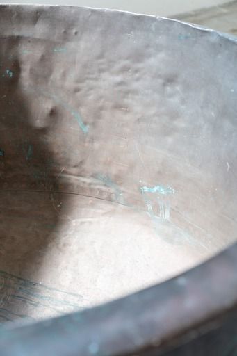 Antique Copper Cauldron With Iron Base, With Decorations, 1800s Design Period 1800s photo furniture