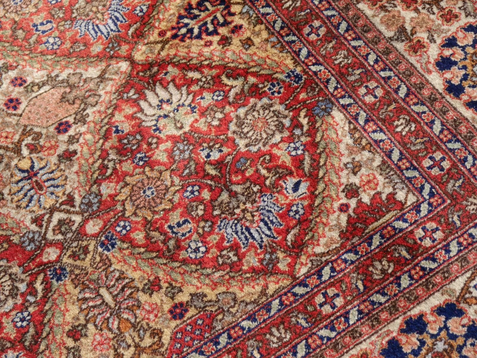 photo vintage Kerman Style European Hand Knotted Rug 13 X 10 Ft Djoharian Collection