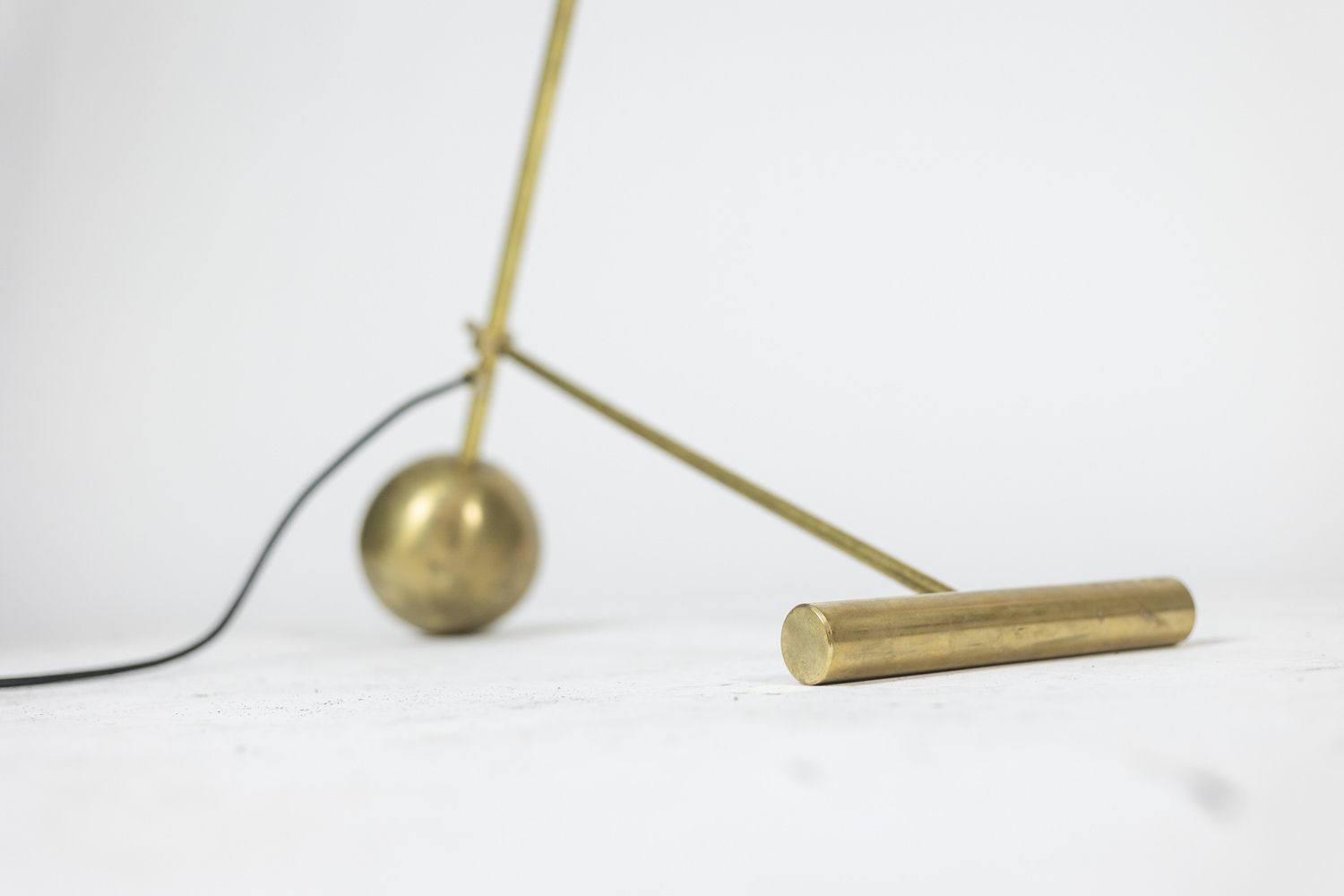 Floor Lamp In Perforated Sheet Metal And Gilded Brass, 1960s photo for sale