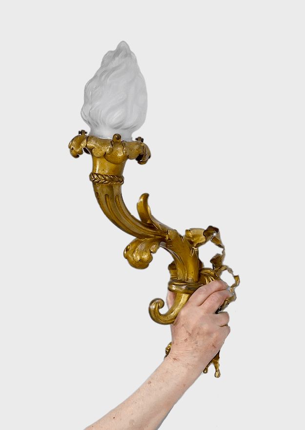 Important Candlestick In Gilt Bronze, Louis XVI Style, Napoleon III Period   Mid 19th Century