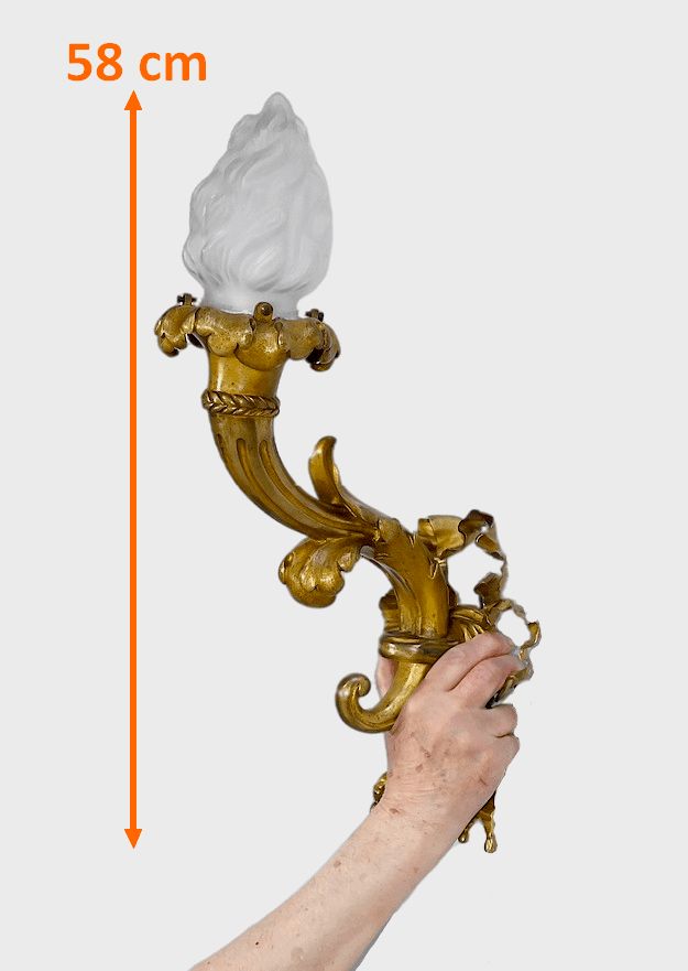 Important Candlestick In Gilt Bronze, Louis XVI Style, Napoleon III Period   Mid 19th Century photo furniture
