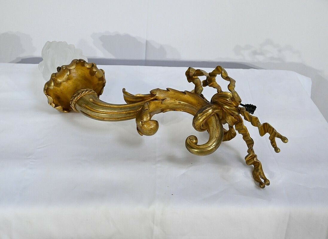 Important Candlestick In Gilt Bronze, Louis XVI Style, Napoleon III Period   Mid 19th Century photo vinterior