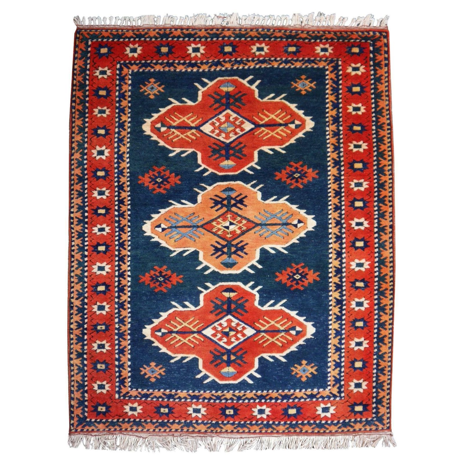 Turkish Azeri Rug Vintage With Caucasian And Heriz Design Djoharian Collection