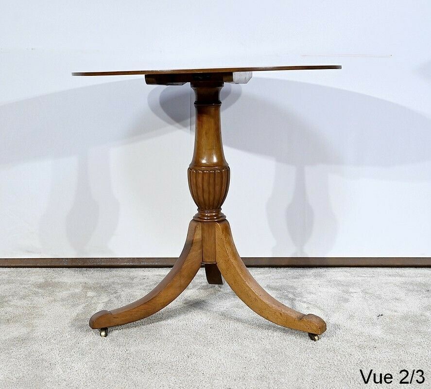 photo for sale Tripod Pedestal Table In Solid Walnut, Restoration Period, Early 19th Century