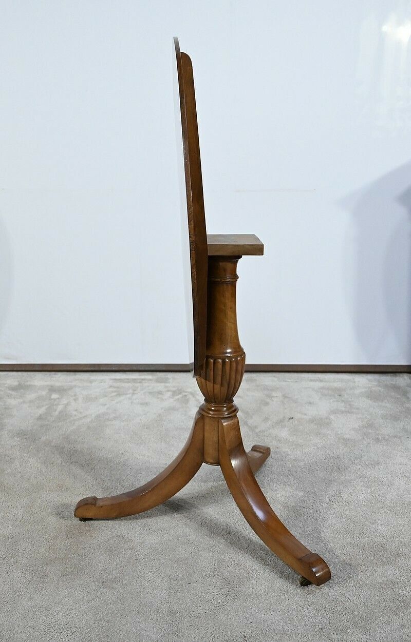 photo vinterior Tripod Pedestal Table In Solid Walnut, Restoration Period, Early 19th Century