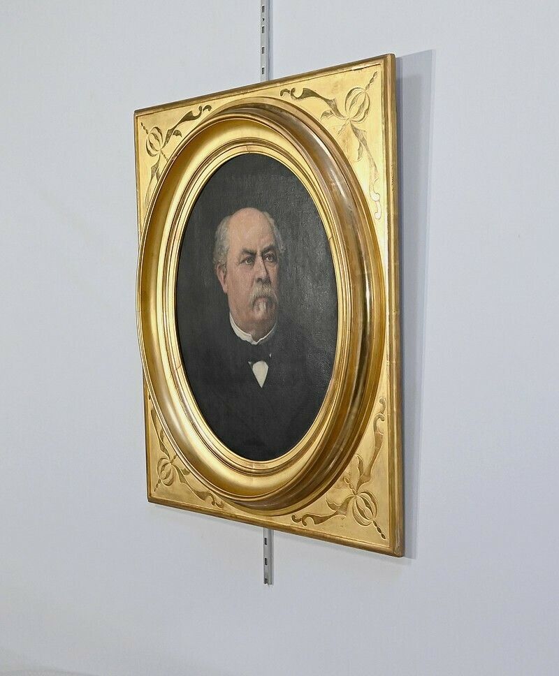 Oil On Canvas, Portrait Of Adolphe Nicolas, French School Of The 19th Century photo Art