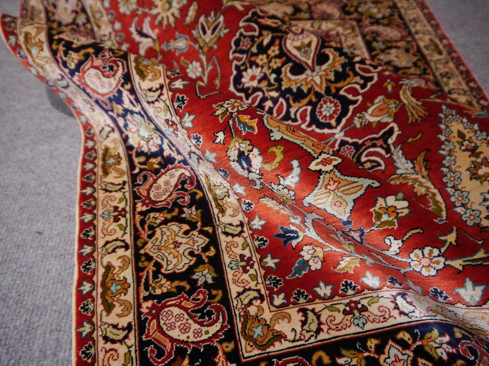 Pure Silk Hereke Ozipek Turkish Rug Signed photo vinterior