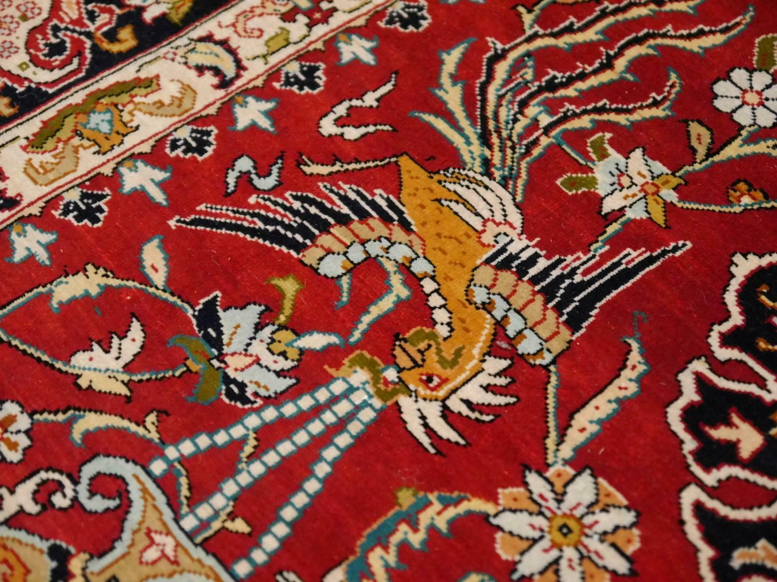 5260.0 Pure Silk Hereke Ozipek Turkish Rug Signed photo
