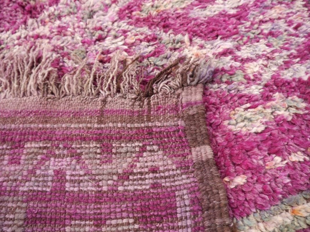 photo for sale Large Moroccan Vintage Rug Abstract Design Berber Lilac Grey Teal North African