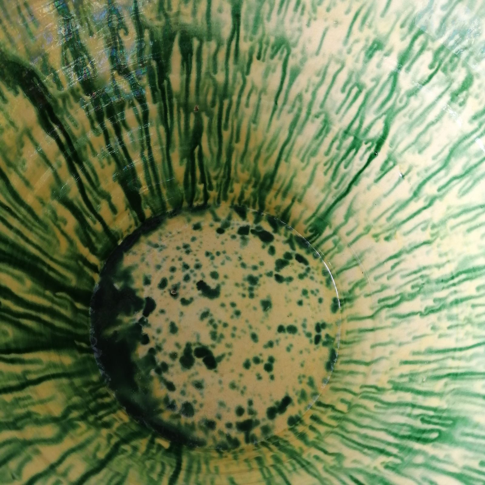 Antique Italian Passata /Dairy Bowl Drip Glaze 1900s  Puglia Italy photo 319.98