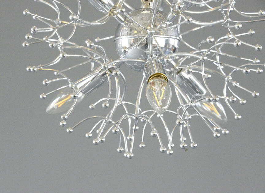 Mid Century Sputnik Pendant Light By Sciolari Circa 1960s photo Lighting