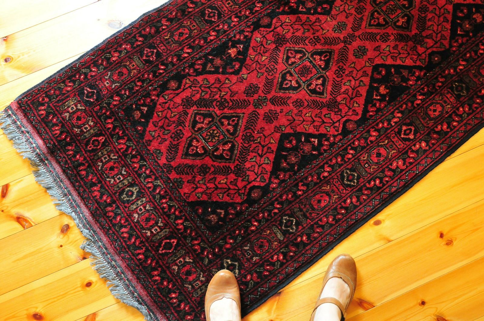3 X 9 Runner Rug Afghan Khal Mohammadi Runner Carpet, Red Runner Long Runner Tribal Runner Cas18 photo buy