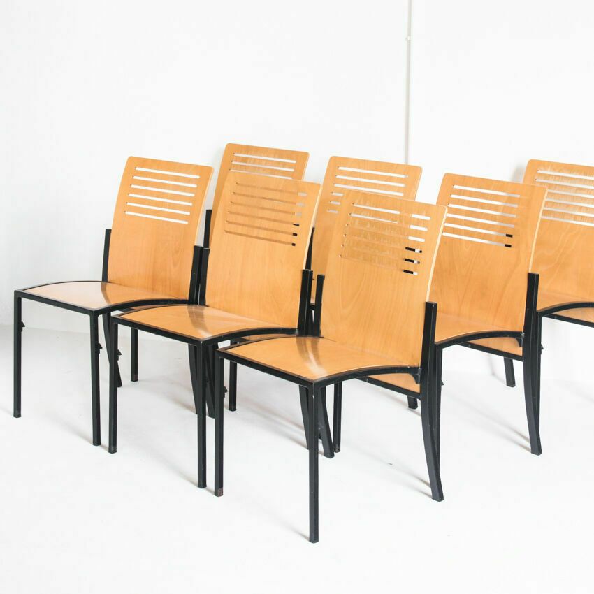 Set Of 7 Vintage Robert Chairs By Thomas Albrecht For Atoll, Germany 1980 photo Furniture