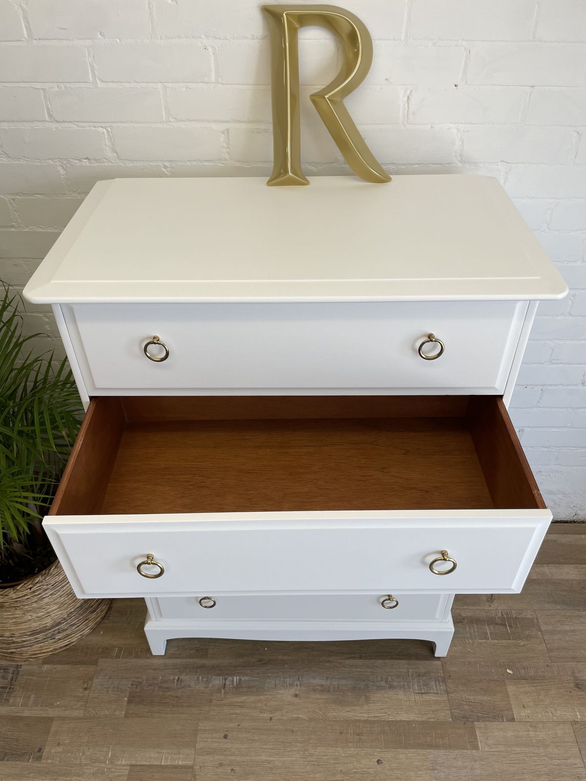 photo furniture Stag Minstrel Tallboy Painted White