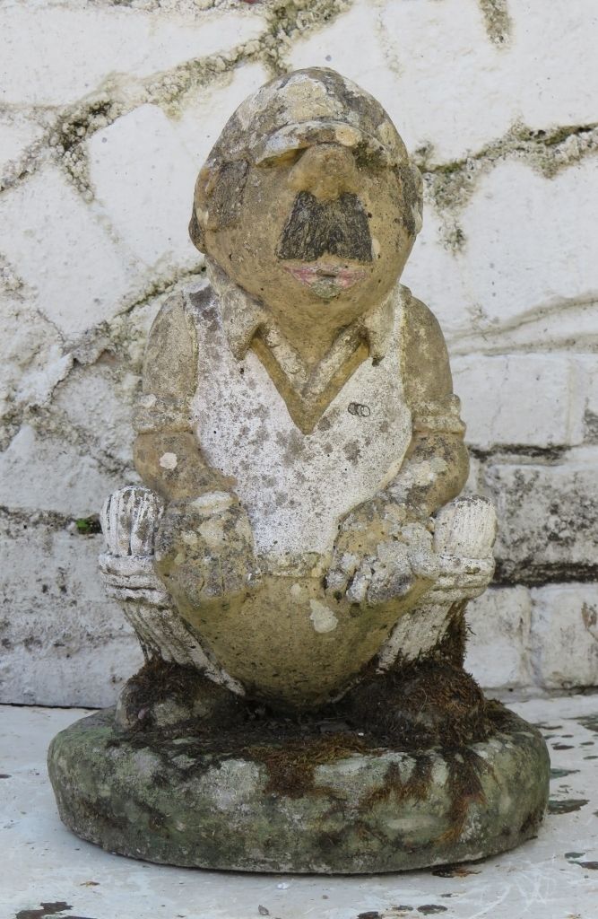 Set Of Four Vintage Weathered Garden Cricket Statues photo vinterior