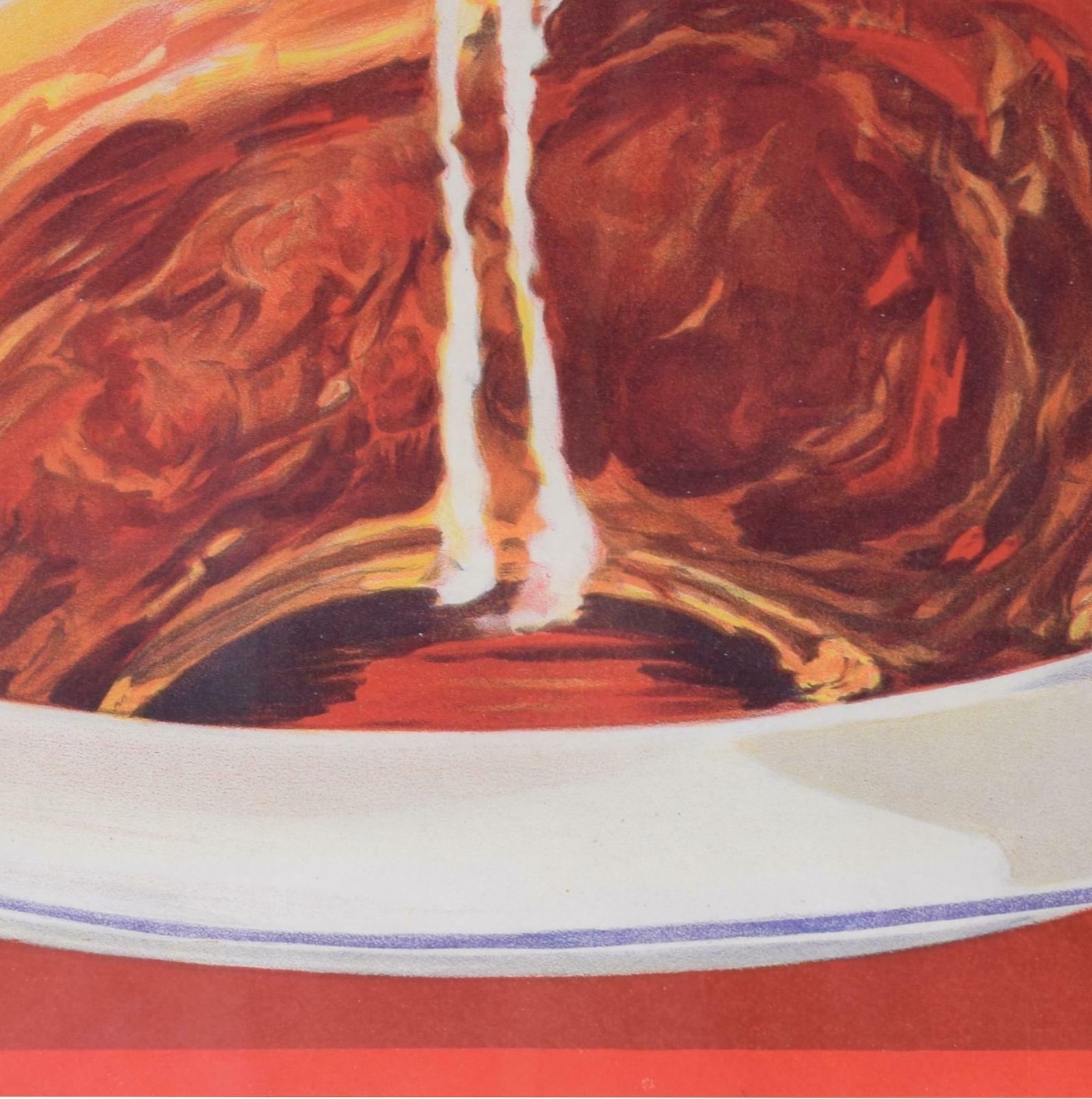 Rib Of Beef Bovril Bisto Red Original Vintage Poster photo furniture