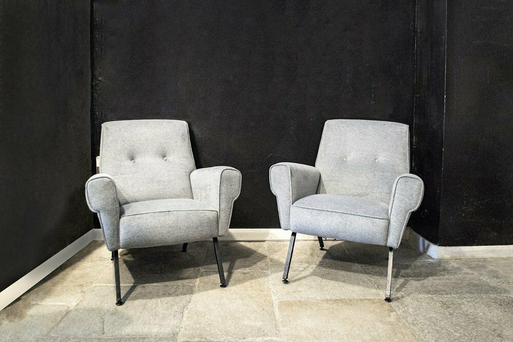 Vintage Italian Armchairs, 1960s, Set Of 2