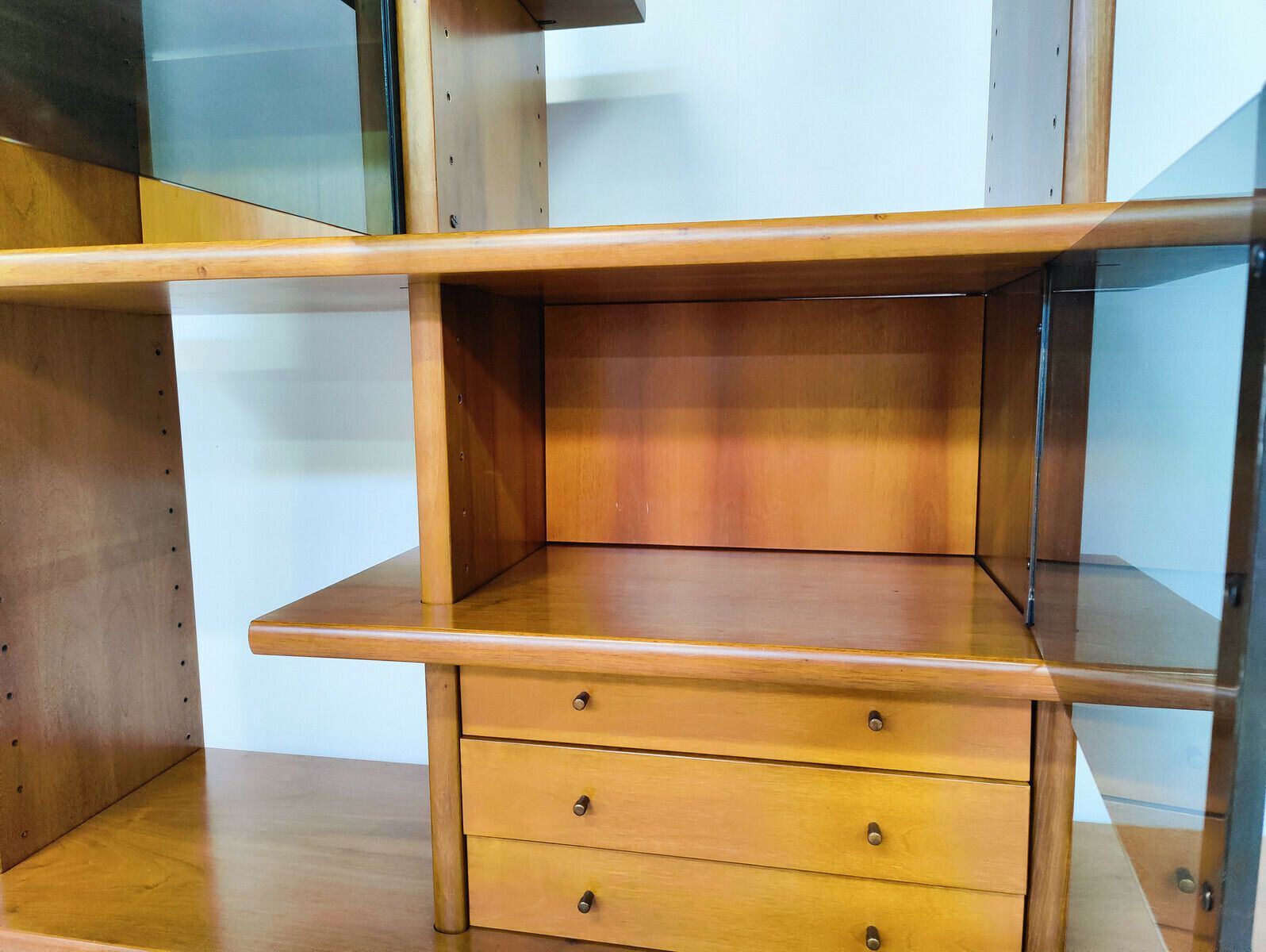 Italian Mid Century Modern Wall Unit By Saporiti photo vintage