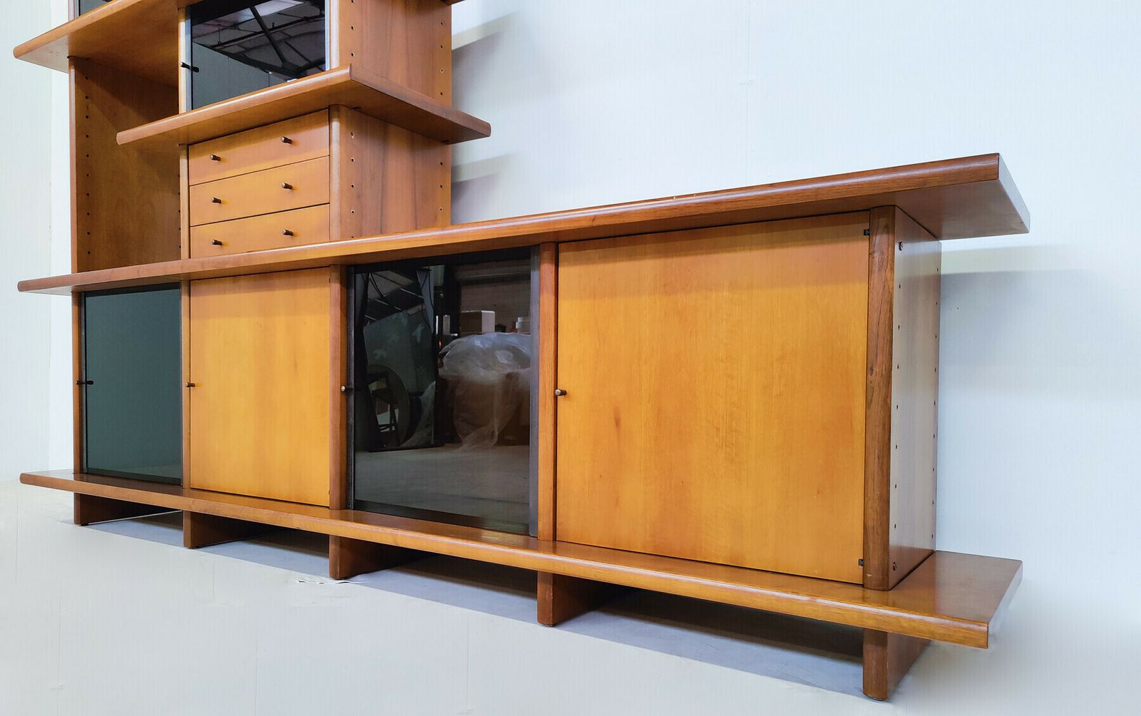 photo furniture Italian Mid Century Modern Wall Unit By Saporiti
