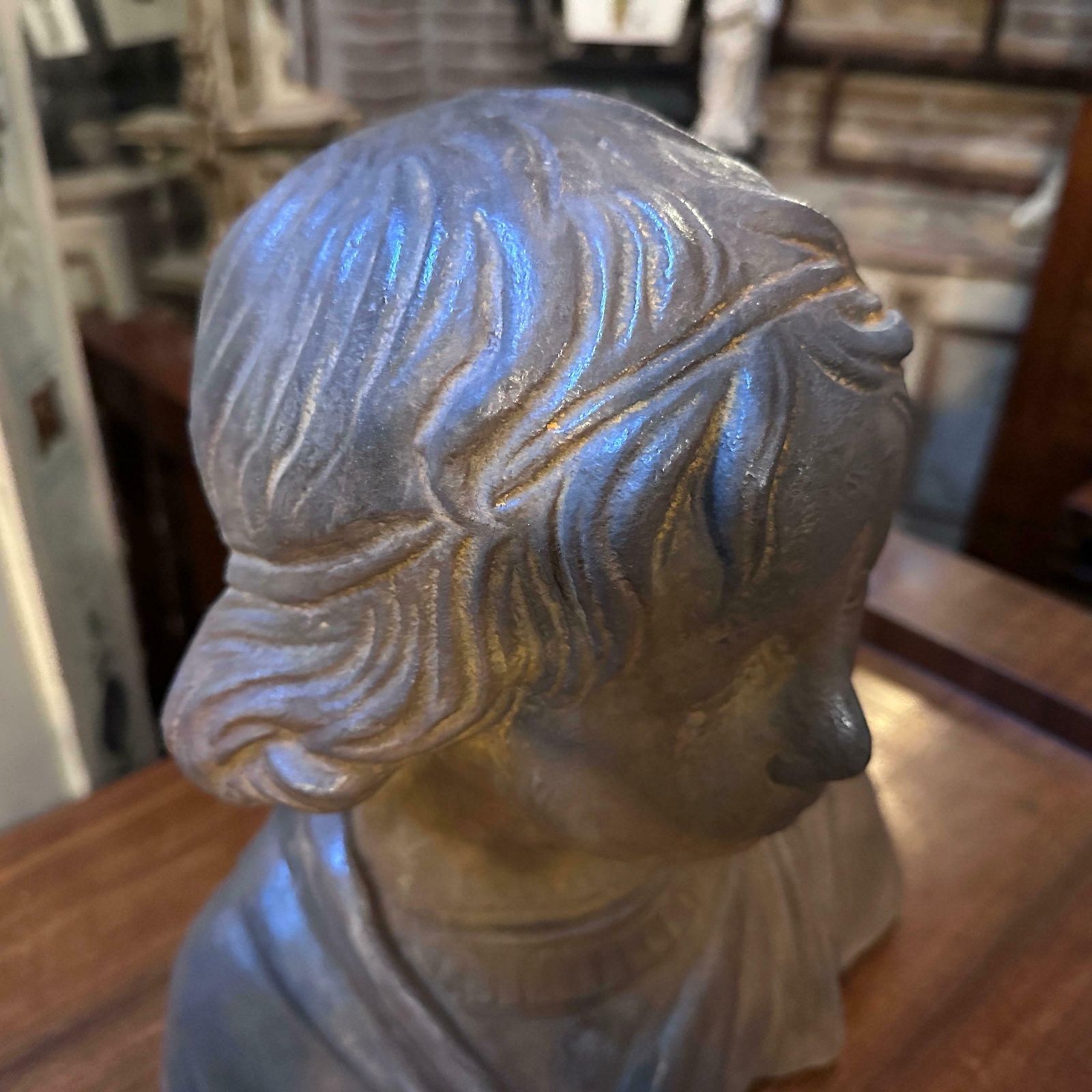 1930s Had Crafted Terracotta Sicilian Bust Of A Young Girl photo buy