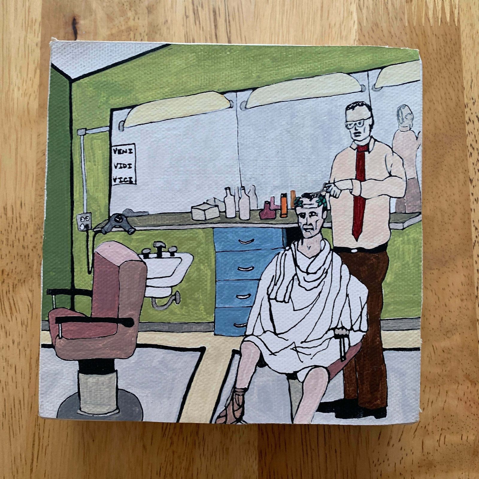 Alison Byrnes Painting Caesar Detondetur Limited Edition Signed Veni Vidi Vici
