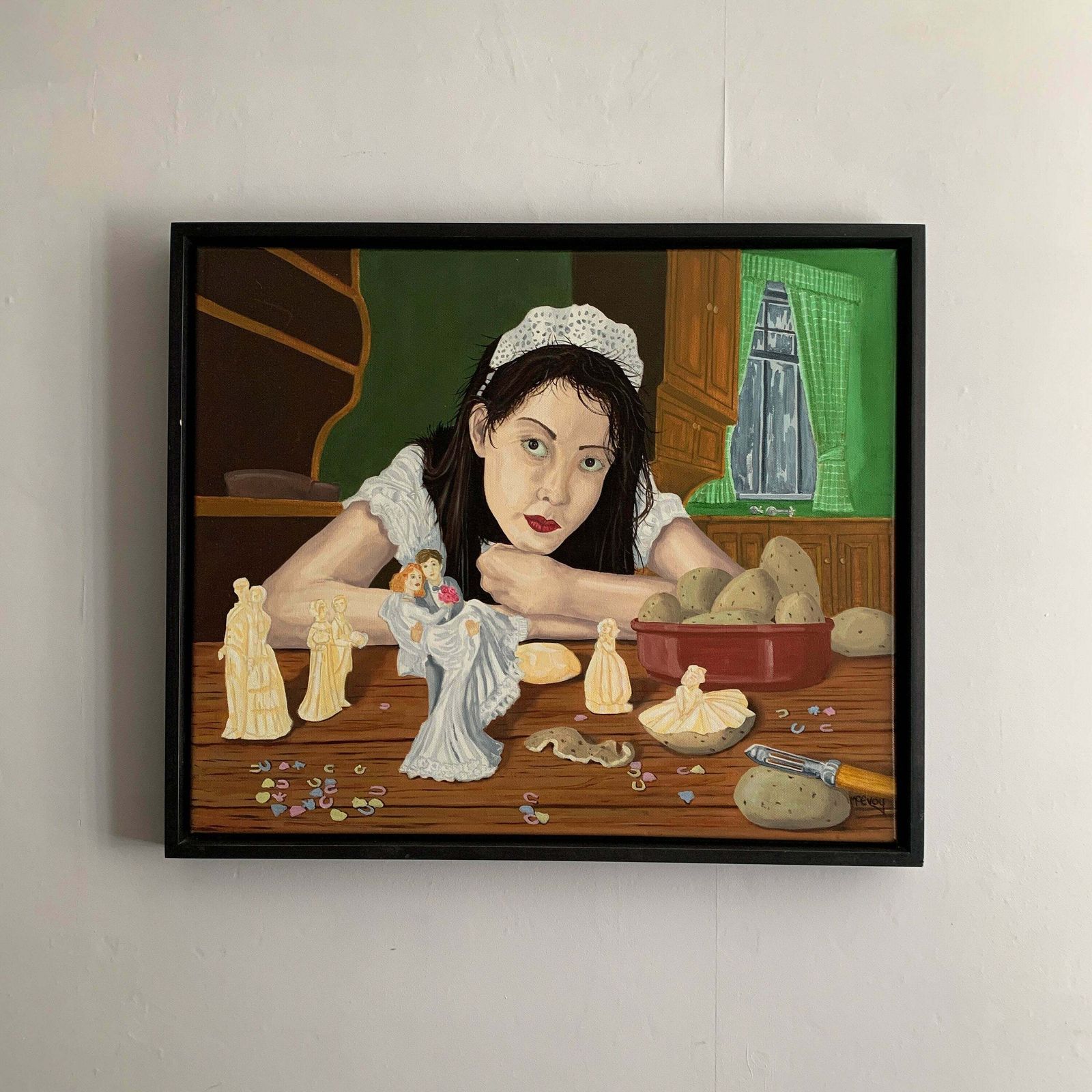 Original Michael Mcevoy Oil Painting Wedding Planner Oil On Canvas Framed