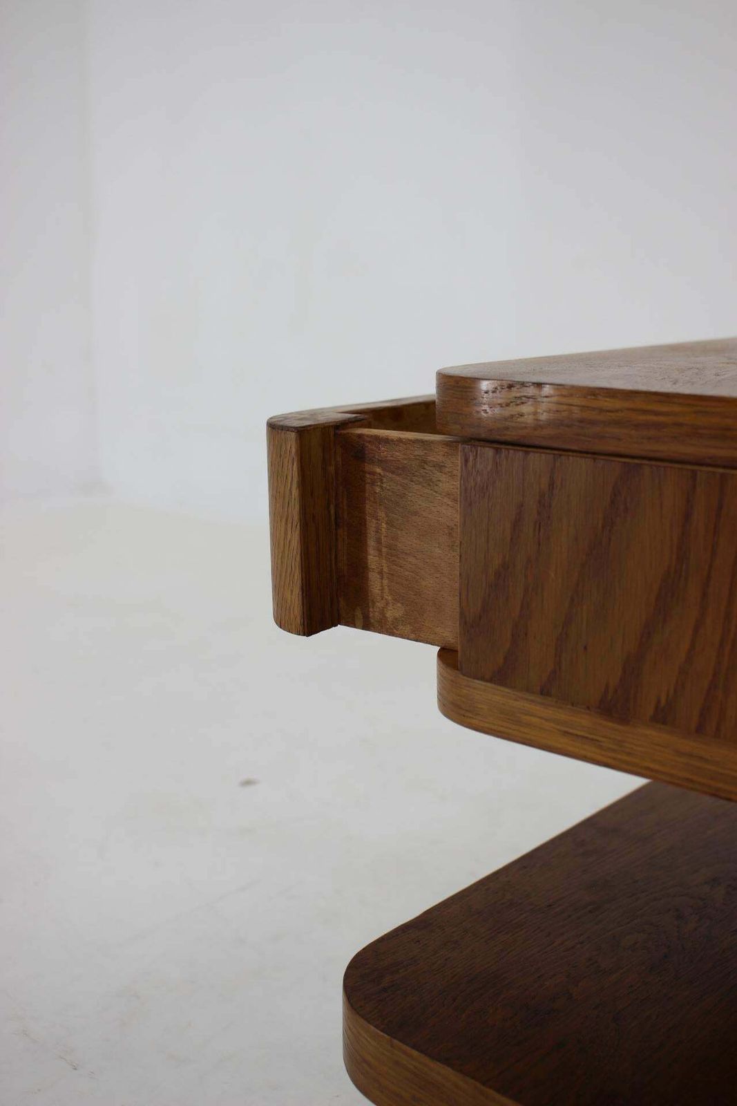 photo for sale 1950s Oak Bauhaus Mirror Cabinet, Czechoslovakia