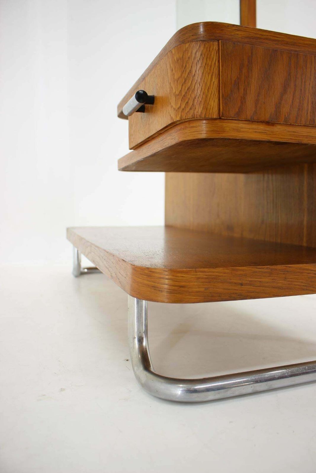 photo buy 1950s Oak Bauhaus Mirror Cabinet, Czechoslovakia