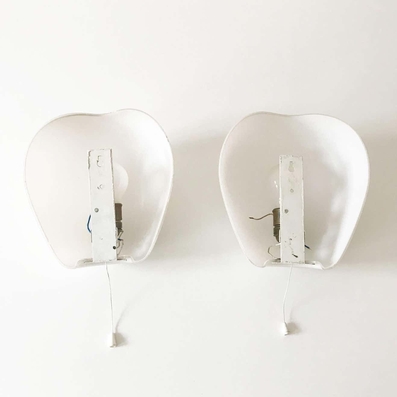 771.0 Set Of Two Midcentury Shell Wall Lamps Or Sconces By Wilhelm Wagenfeld, 1950s photo