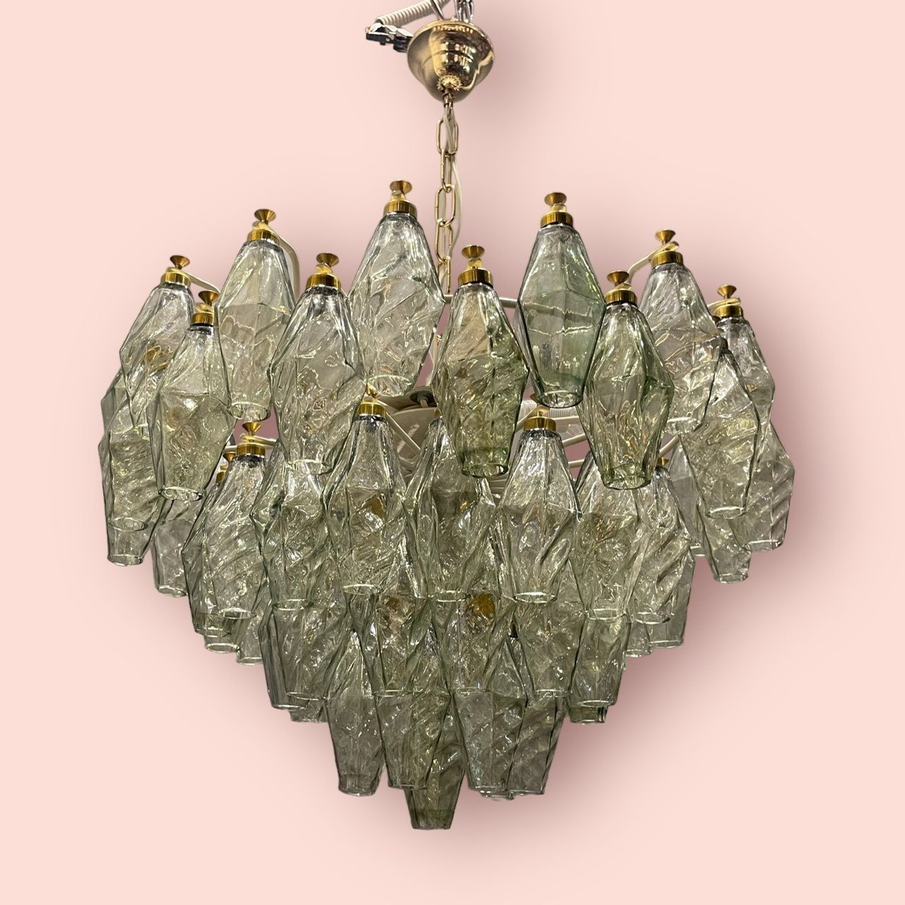 Murano Glass Polygon Chandelier 1980’s