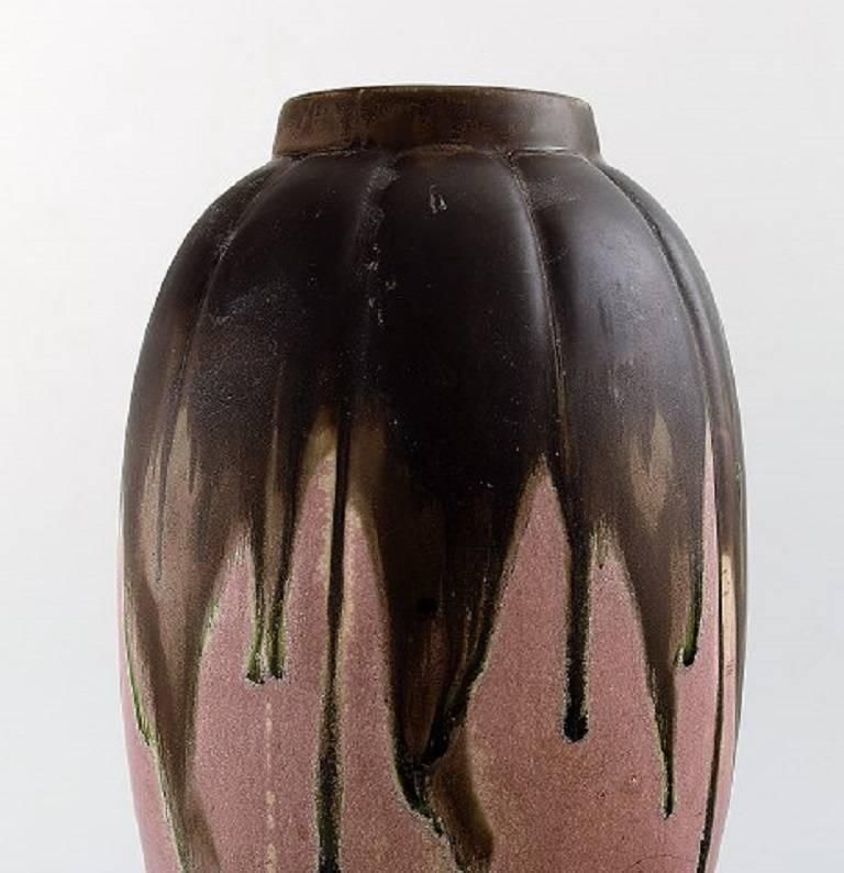 Gilbert Metenier, French Ceramist Pair Of Art Deco Pottery Vases photo Home Decor