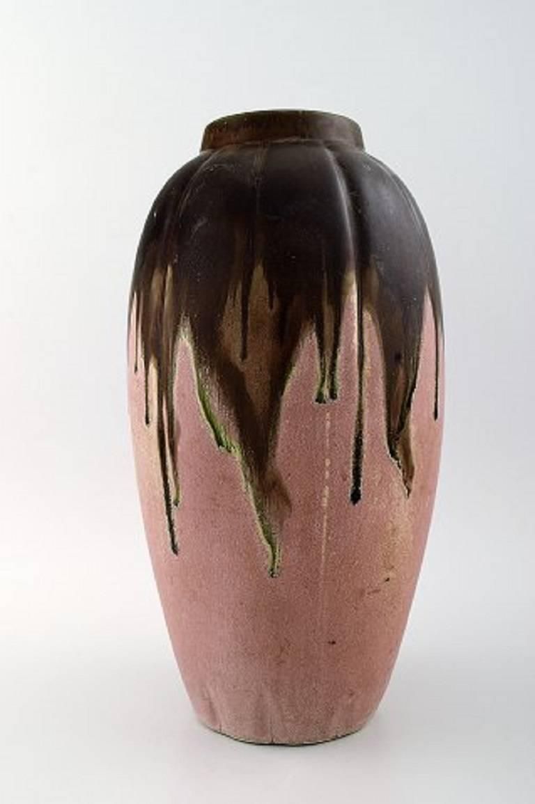 Gilbert Metenier, French Ceramist Pair Of Art Deco Pottery Vases photo 1194.0