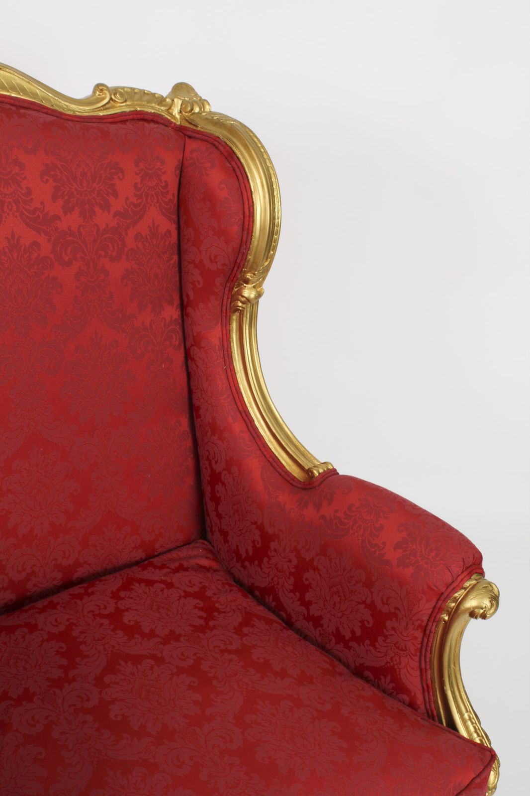 2750.0 Antique Louis XV Revival Giltwood Shaped Bergere Armchair 19th C photo