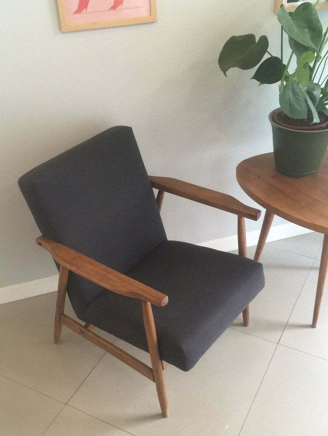 Vintage Polish Mid Century Club Chair B 7727 From 1970s. photo for sale