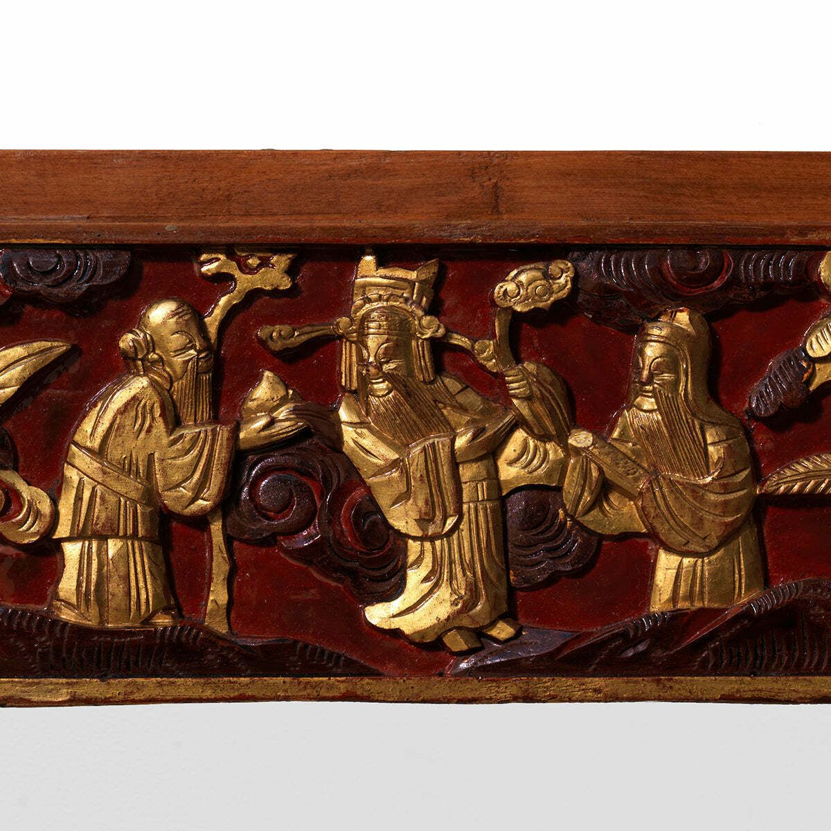 Red And Gold Decorative Carved Lintel photo furniture